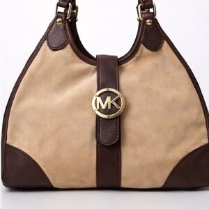 Michael Kors Elegant Brown and Tan Shoulder Bag